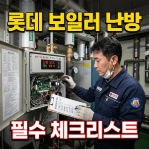 롯데 보일러 난방 안 될 때 확인해야 할 필수 점검 체크리스트 7가지
