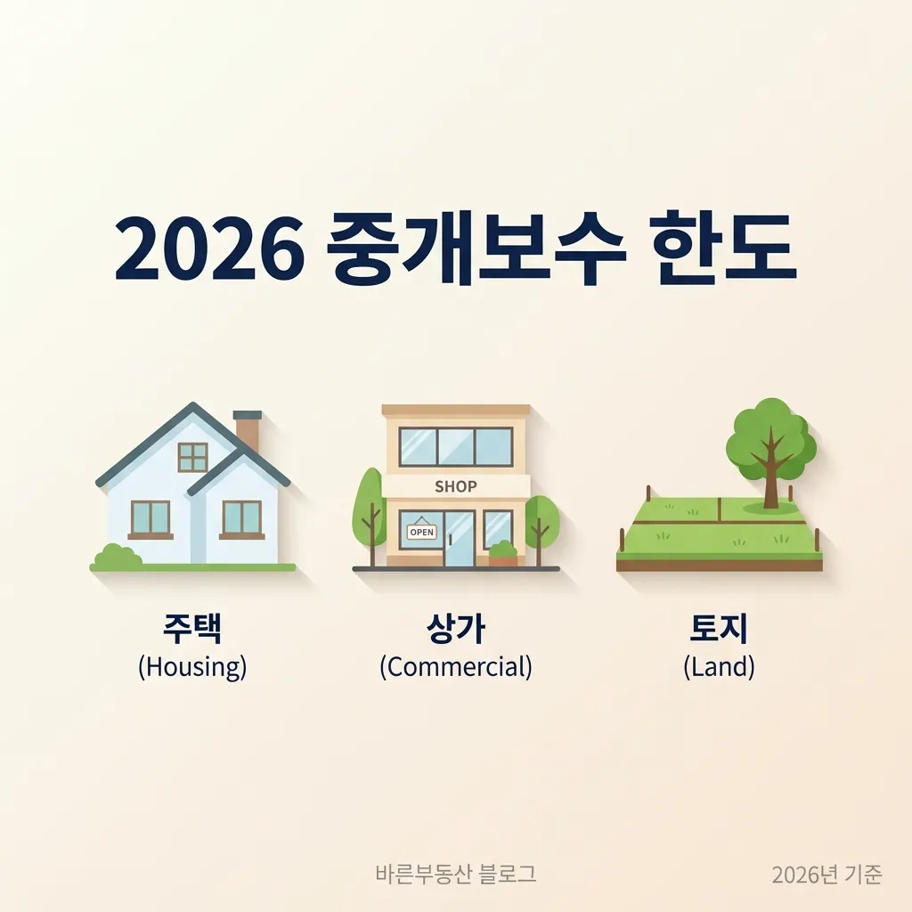 2026 부동산 중개수수료 요율표 한 번에 정리 (매매·전세·상가·오피스텔)