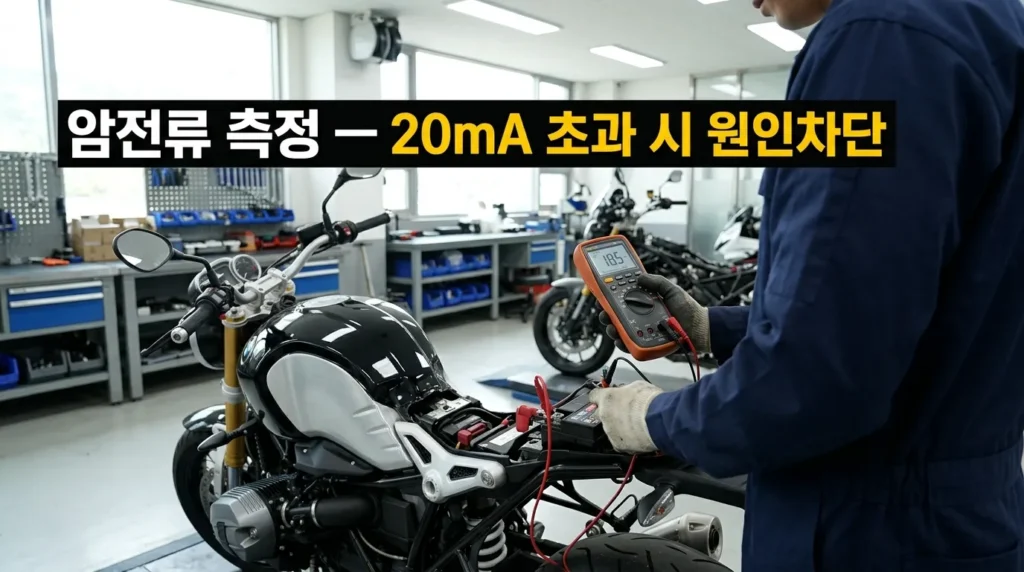 오토바이 암전류 측정 방법