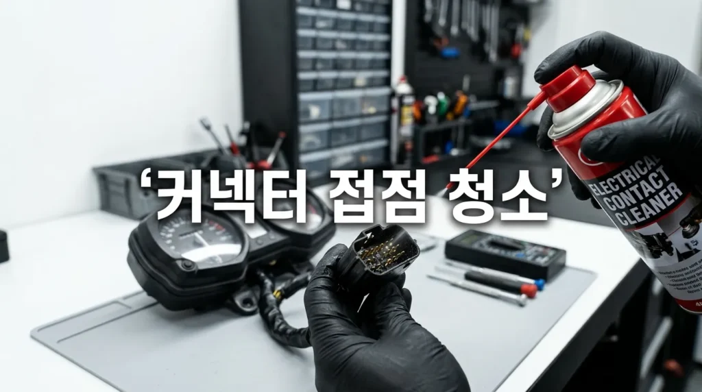 PCX125 계기판 커넥터 접점 청소 방법