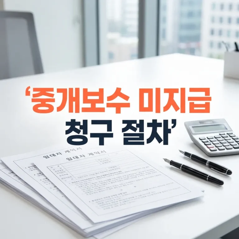 중개보수 미지급 시 청구 절차 단계별 완전 정리