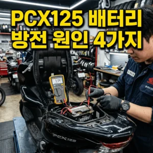 PCX125 배터리 방전이 반복된다면? 원인 4가지와 자가 해결법
