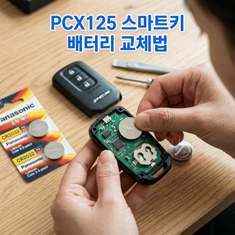 PCX125 스마트키 배터리 교체 방법