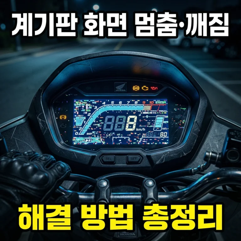 PCX125 계기판 멈춤 해결 방법