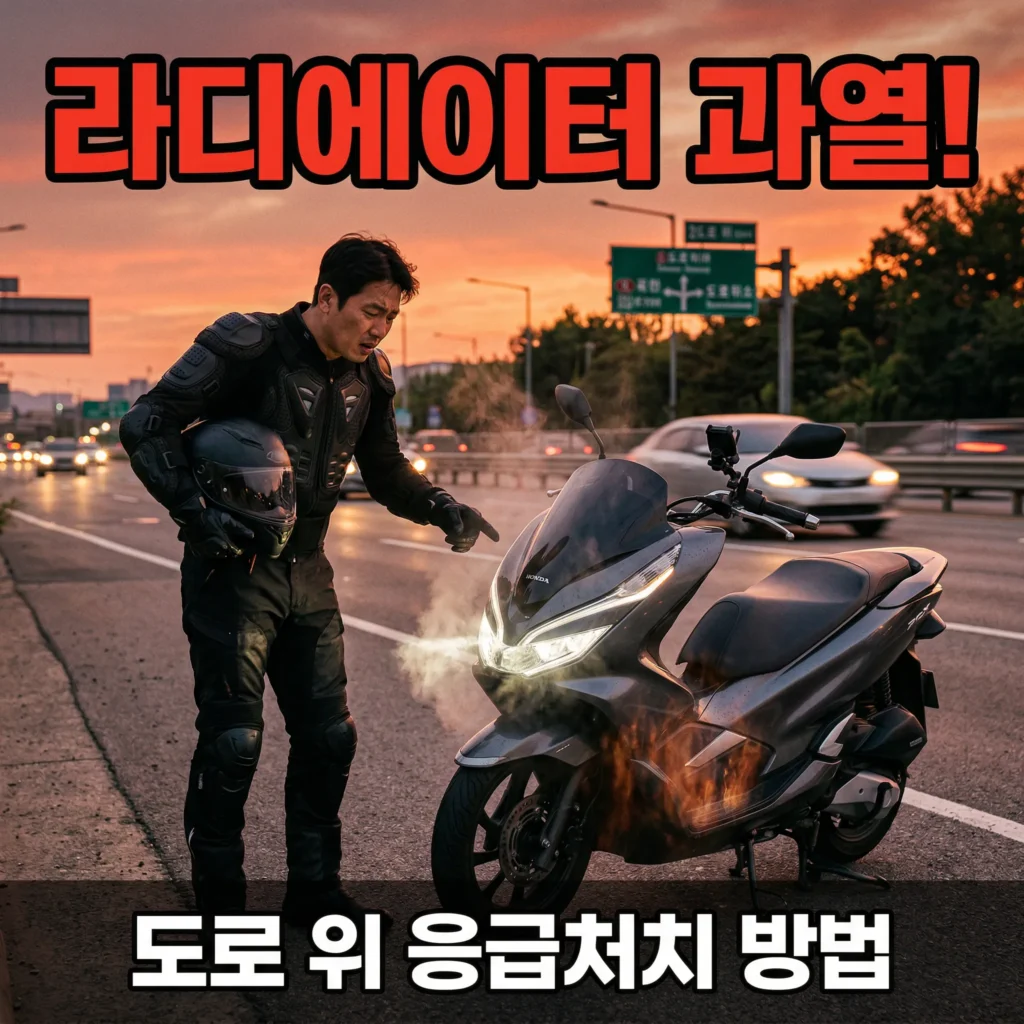 PCX125 라디에이터 과열 시 도로 위 응급 대처 5단계 — 엔진 살리는 법