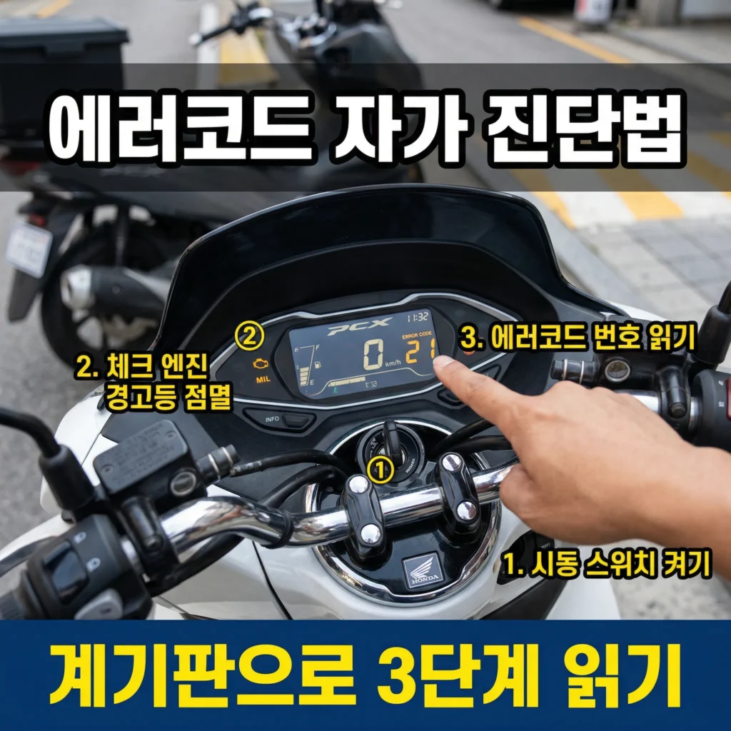 >PCX125 에러코드 자가 진단법 — 스캐너 없이 계기판으로 읽는 3단계