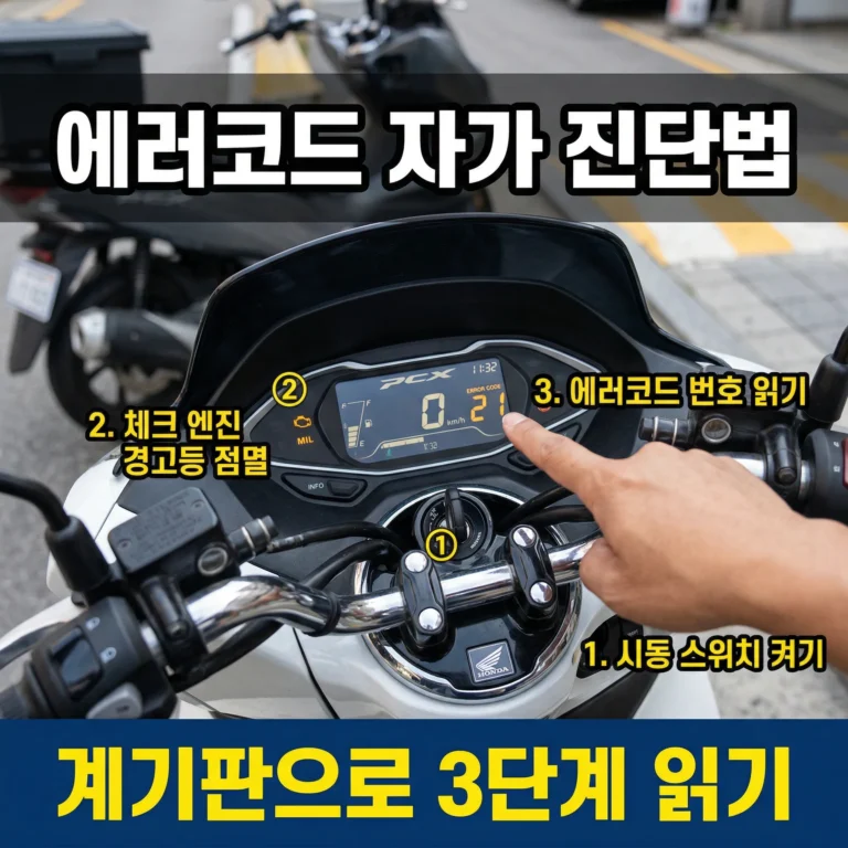 >PCX125 에러코드 자가 진단법 — 스캐너 없이 계기판으로 읽는 3단계