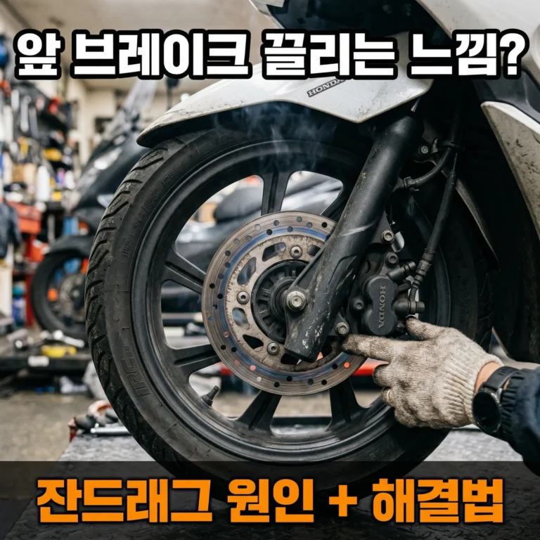 PCX125 앞 브레이크 끌리는 느낌? 잔드래그 원인 3가지와 해결법