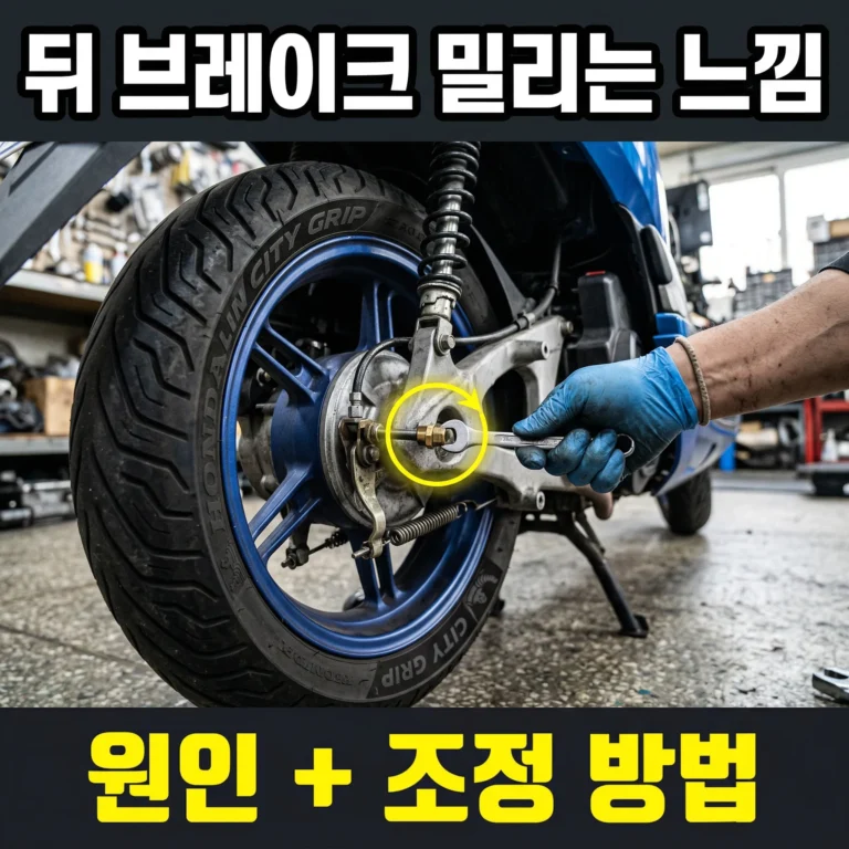 PCX125 뒤 브레이크 밀리는 느낌? 원인 3가지와 조정 방법