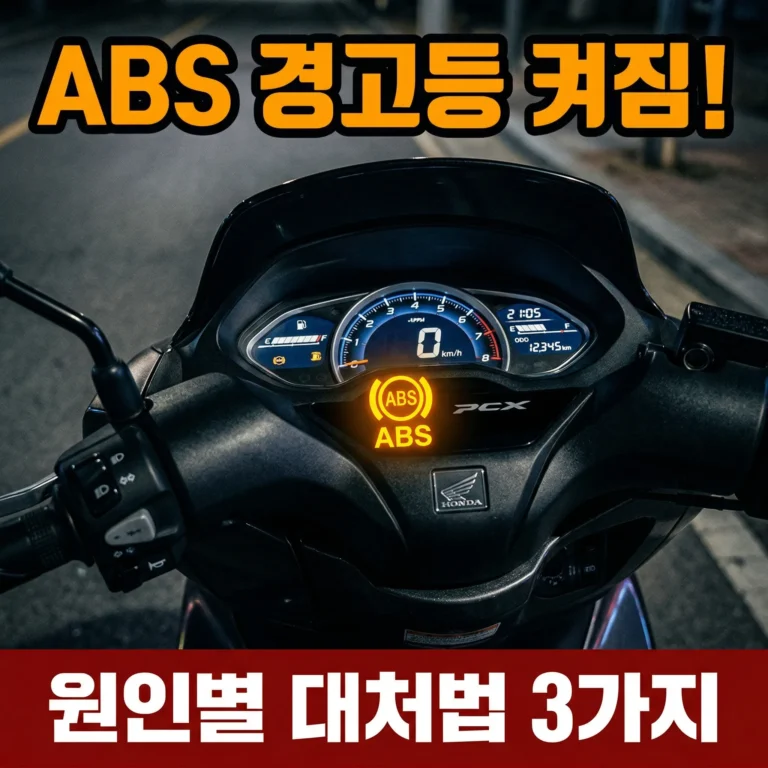 PCX125 ABS 경고등 켜졌을 때 — 원인별 대처법 3가지