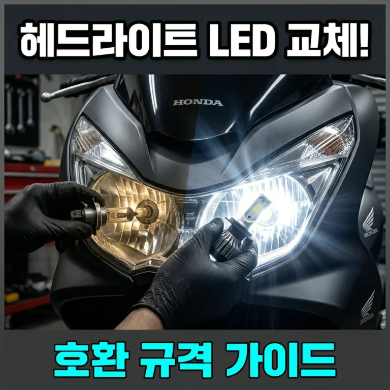 PCX125 전조등 LED 교체 가이드 — 연식별 호환 규격 완벽 정리