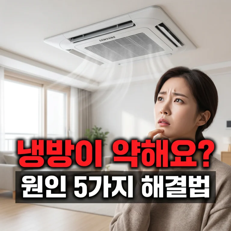 삼성 시스템 에어컨 천장형 냉방 약할 때 원인 5가지 해결법