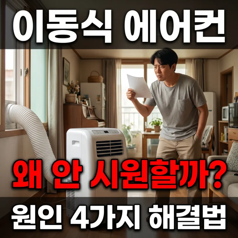 이동식 에어컨 안 시원한 원인 4가지와 해결방법 완전정리