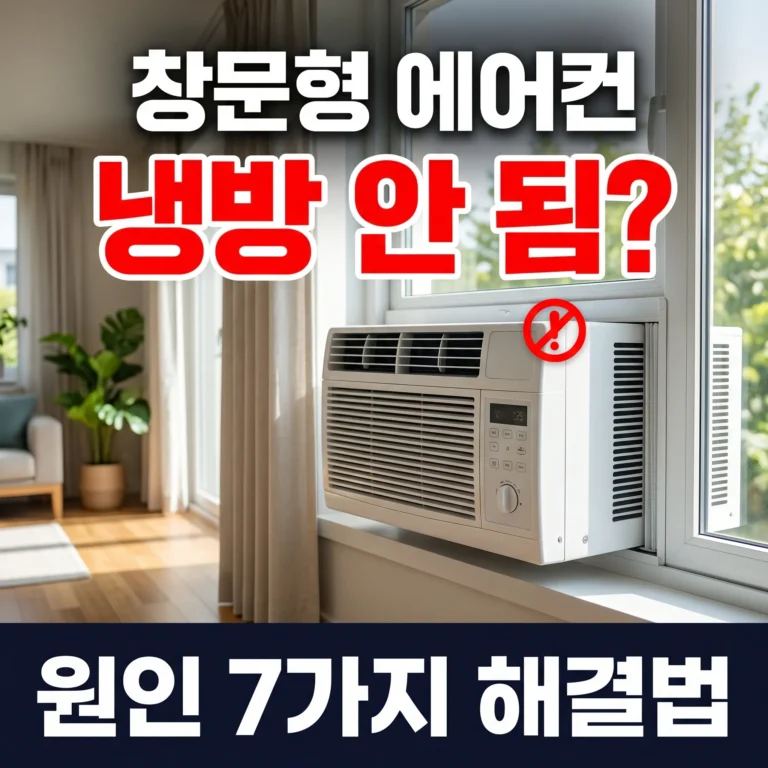 창문형 에어컨 냉방 안 됨 원인 7가지와 해결 방법