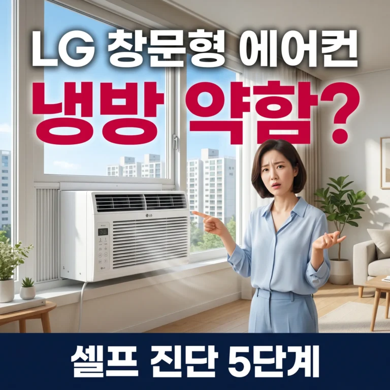 LG 창문형 에어컨 냉방 약함 셀프 진단 5단계 방법