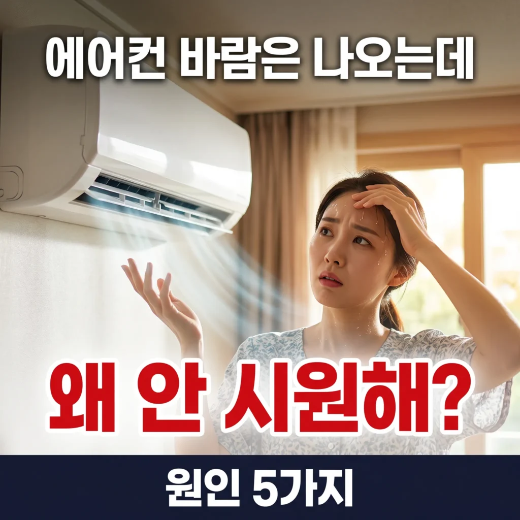 에어컨 바람은 나오는데 시원하지 않은 이유 5가지 진단법