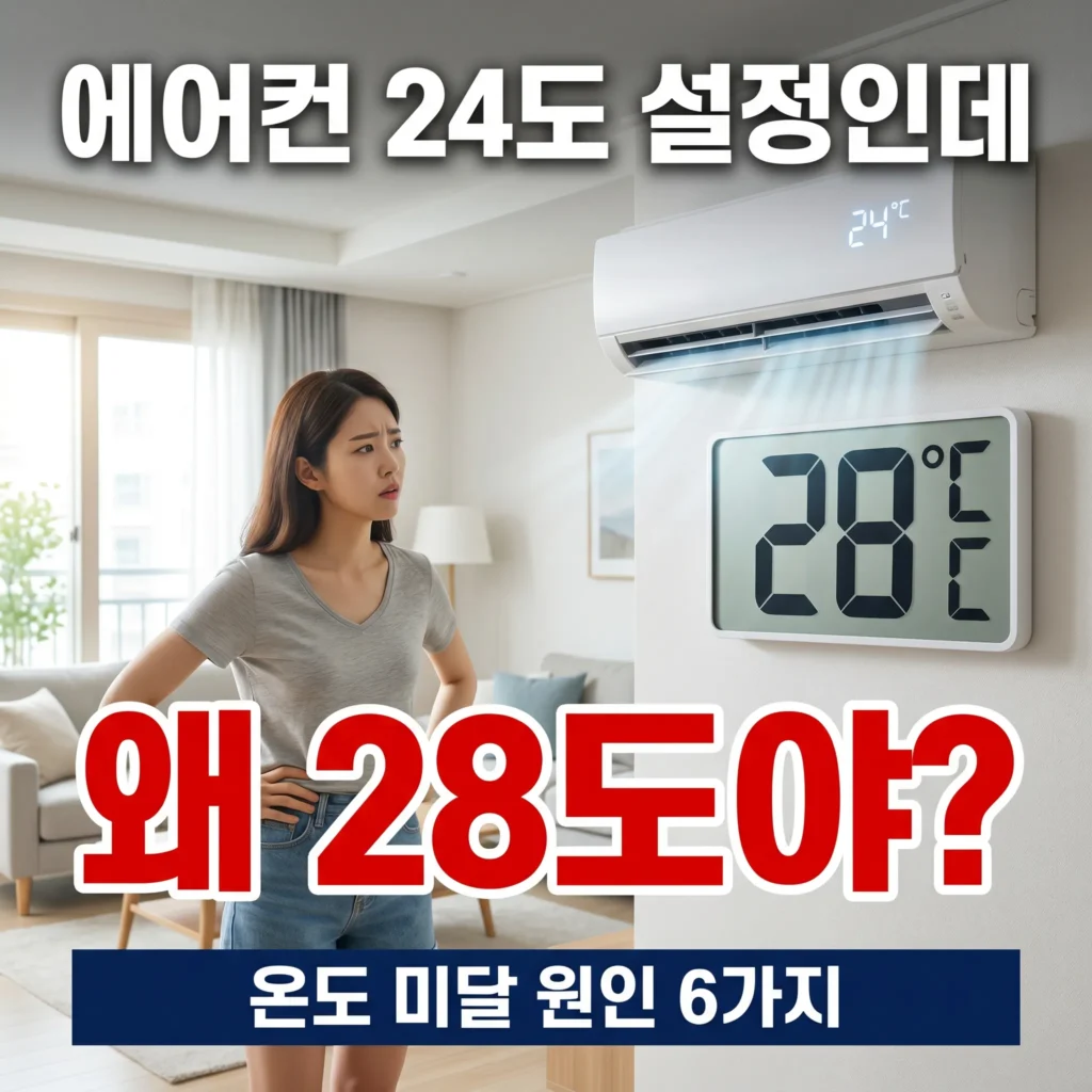 에어컨 설정 온도까지 안 내려가는 원인 6가지와 해결법