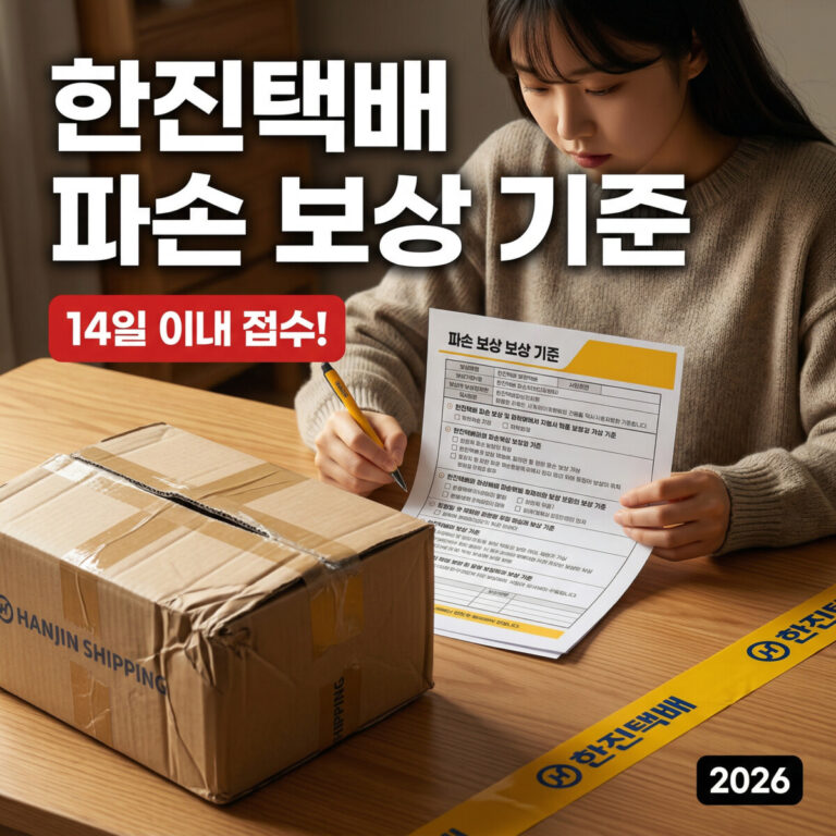 한진택배 파손 보상 기준과 증빙 서류 2026 완전 정리