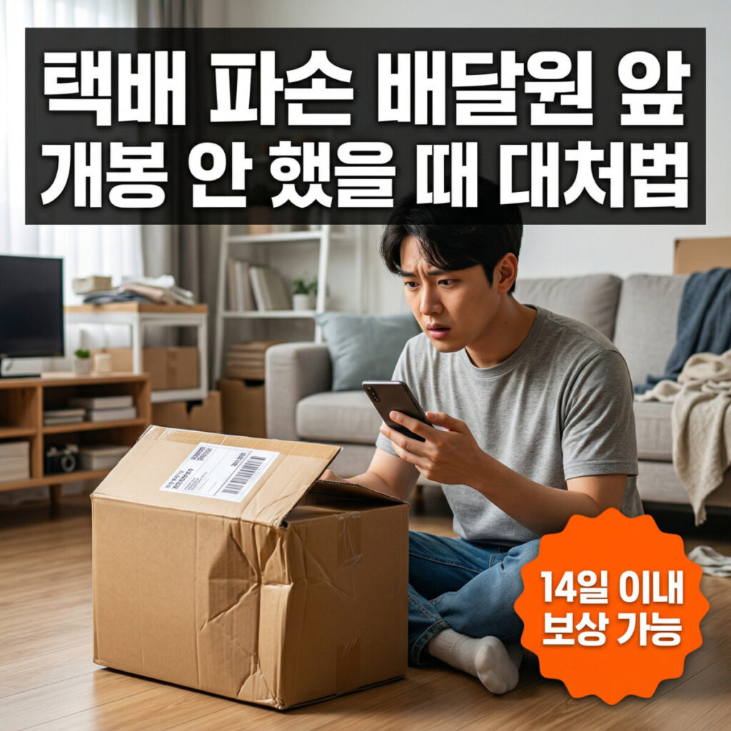 택배 내품 파손 배달원 앞 개봉 안 했을 때 대처법 총정리
