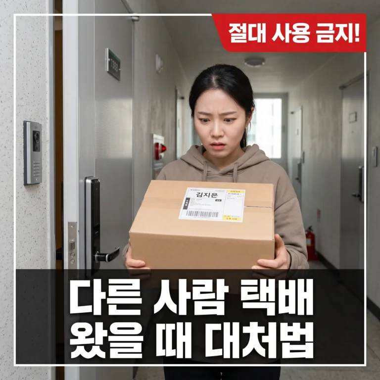 다른 사람 택배 왔을 때 이렇게 하면 범죄가 됩니다