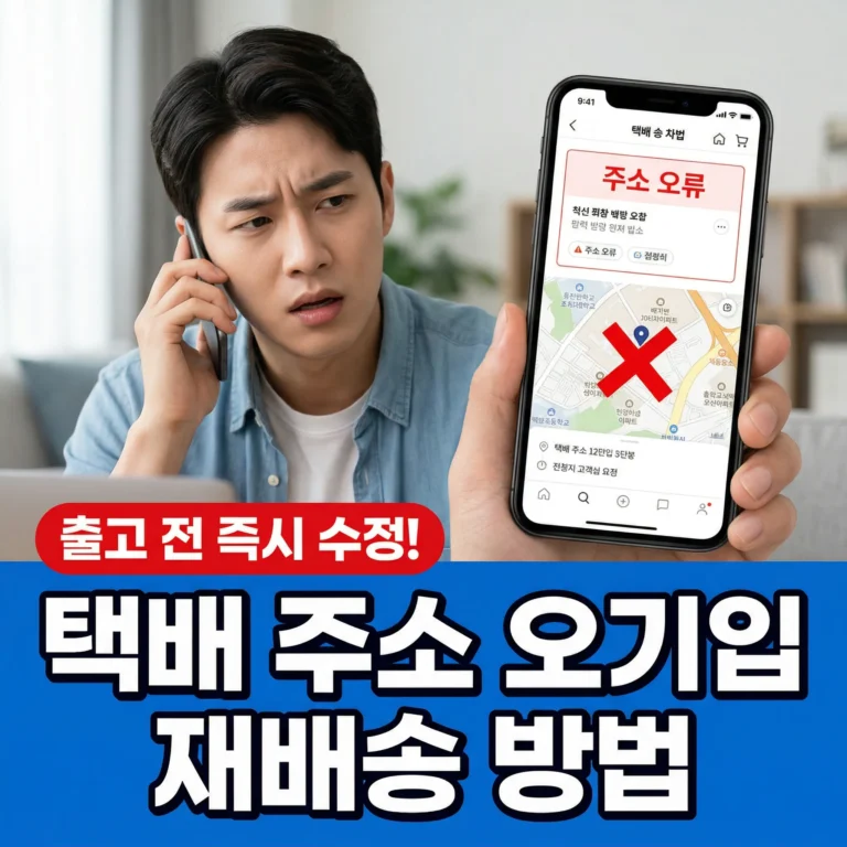 택배 주소 오기입 재배송, 비용은 누가 내고 어떻게 바꾸나요