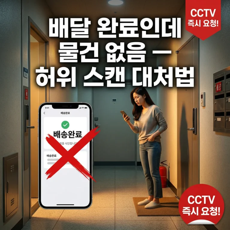 택배 허위 배송완료 스캔 의심될 때 48시간 내 대처법 5단계