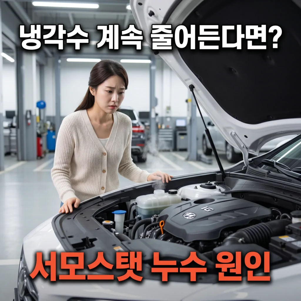 그랜저IG 냉각수 계속 줄어든다면? 서모스탯 누수 원인과 2026 수리비
