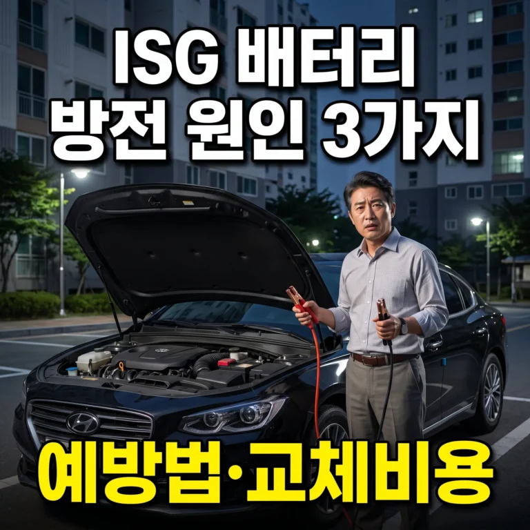 그랜저IG ISG 배터리 방전 원인 3가지와 2026 교체비용 예방법