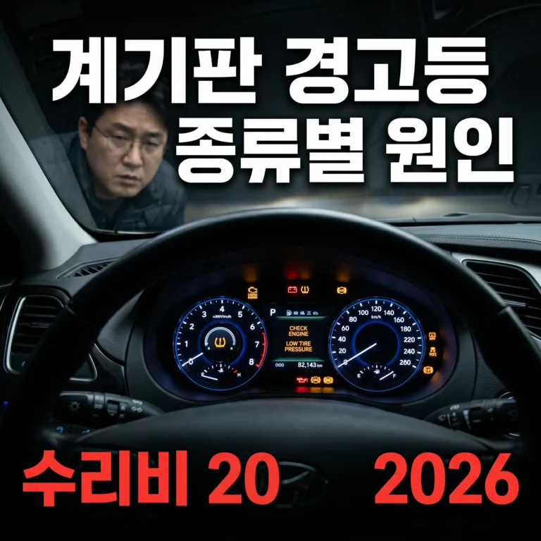 그랜저IG 계기판 경고등 종류별 원인과 오작동 수리비 정리 2026