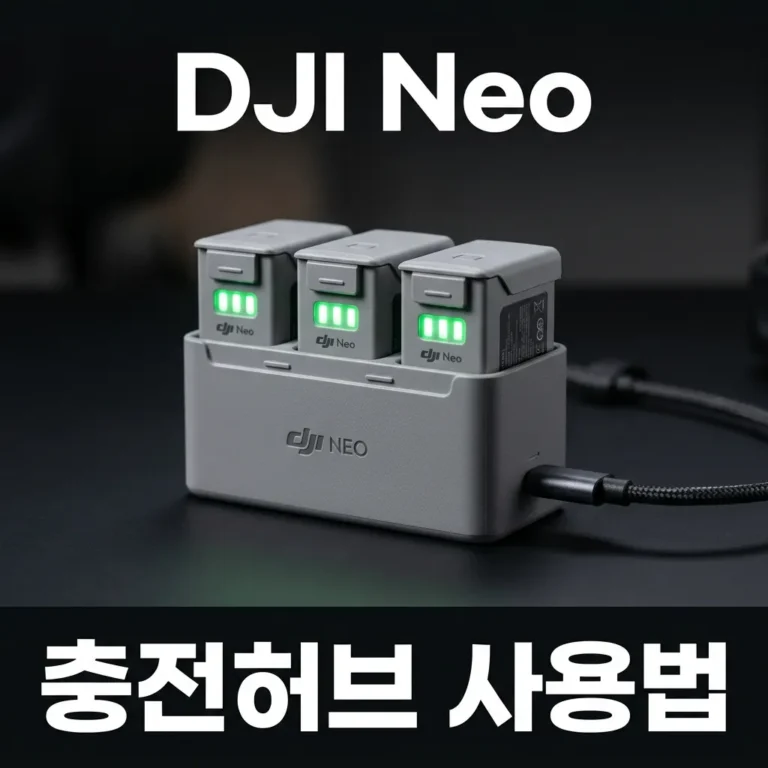 DJI Neo 충전허브 사용법｜배터리 3개 동시충전 가이드