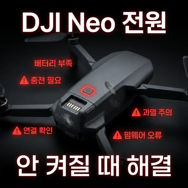 DJI Neo 전원 안 켜질 때 점검 5단계 해결법