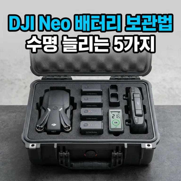 DJI Neo 배터리 보관법 장기 보관 시 수명 늘리는 5가지