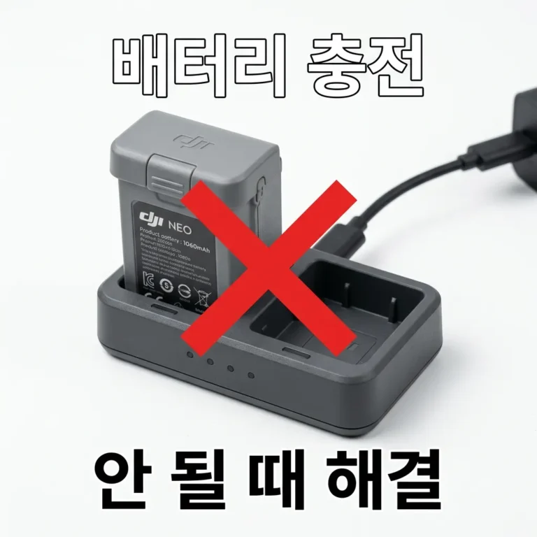 DJI Neo 배터리 충전 안 될 때 원인 4가지와 해결법