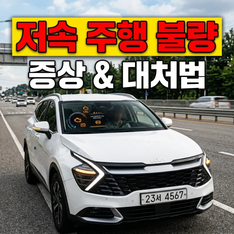 스포티지 NQ5 저속에서 차가 안 나간다? 타력 주행 불량 원인 5가지와 무상수리 받는 법