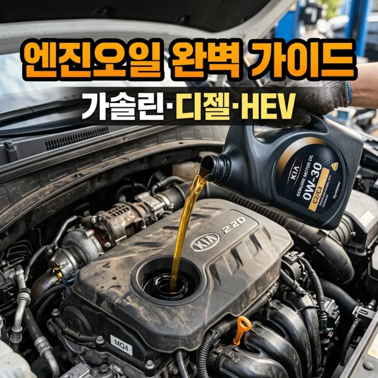 쏘렌토 MQ4 엔진오일 종류·교체주기·비용 완벽 가이드 (가솔린·디젤·하이브리드)