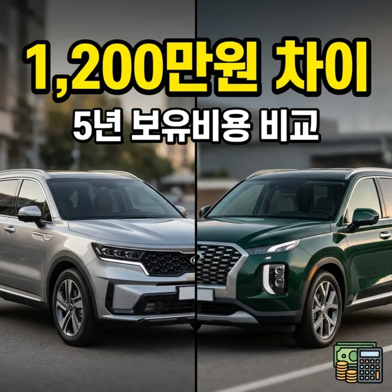 쏘렌토 MQ4 vs 팰리세이드, 5년 타보면 1,200만원 차이 나는 이유