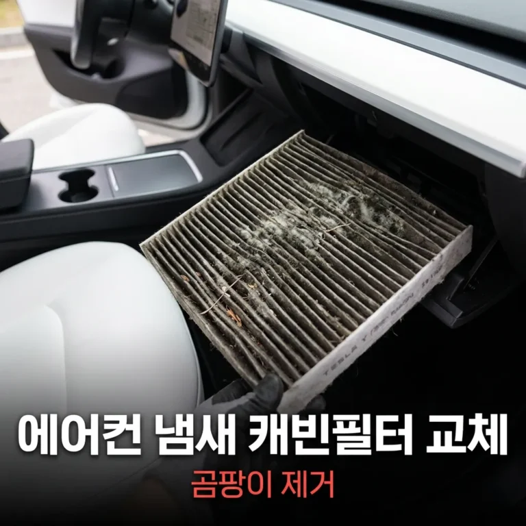 테슬라 모델Y 에어컨 곰팡이 냄새, 캐빈필터 교체로 95% 해결되는 진짜 이유
