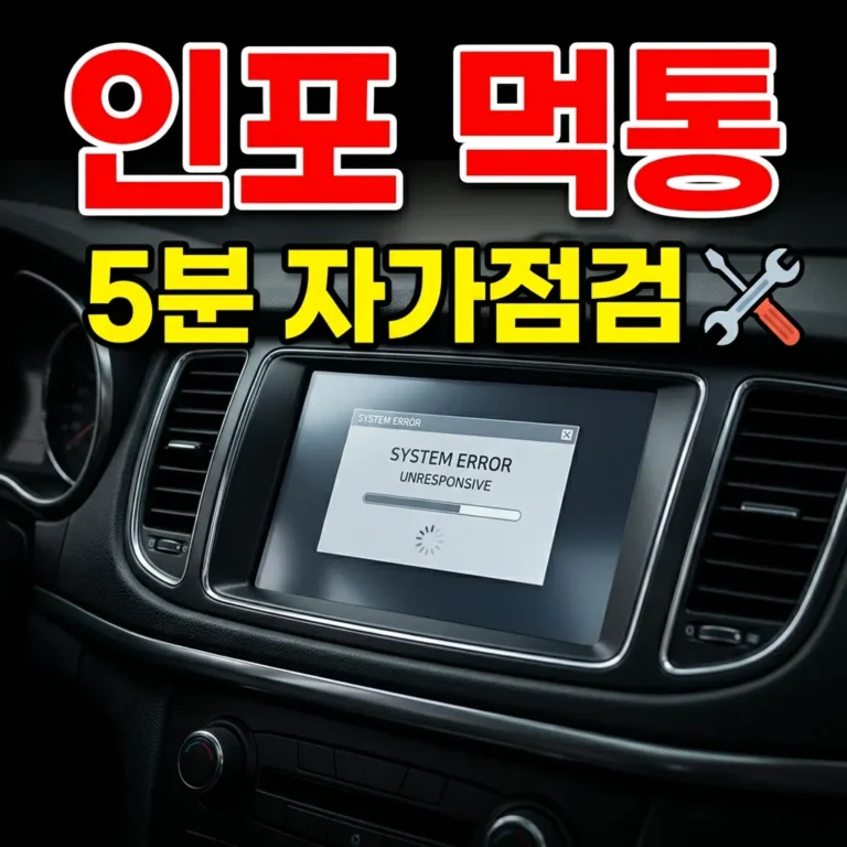 쏘렌토 MQ4 인포테인먼트 내비 먹통, 리셋·업데이트 방법 완벽 정리