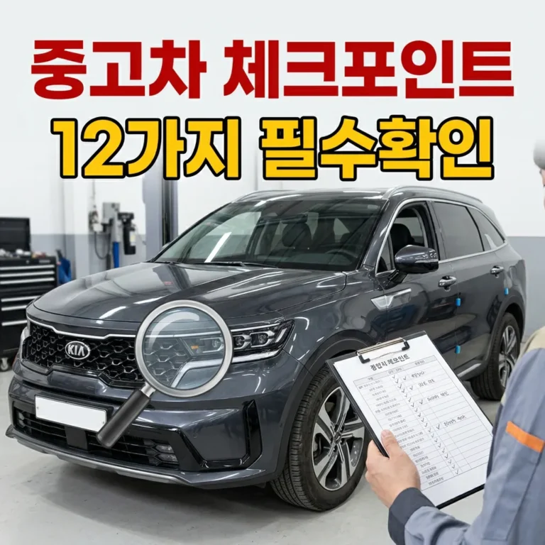 쏘렌토 MQ4 중고차 살 때 꼭 확인할 체크포인트 12가지