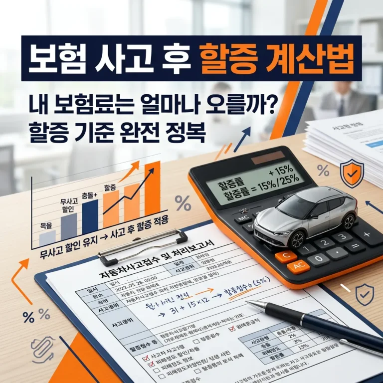 자동차 보험 사고 후 할증 계산법 완벽 정리 (2026년 기준)