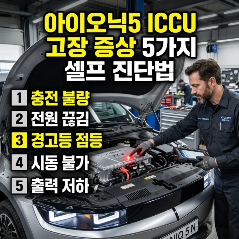 아이오닉5 ICCU 고장 증상 5가지, 셀프 진단법과 무상수리 신청까지 한 번에
