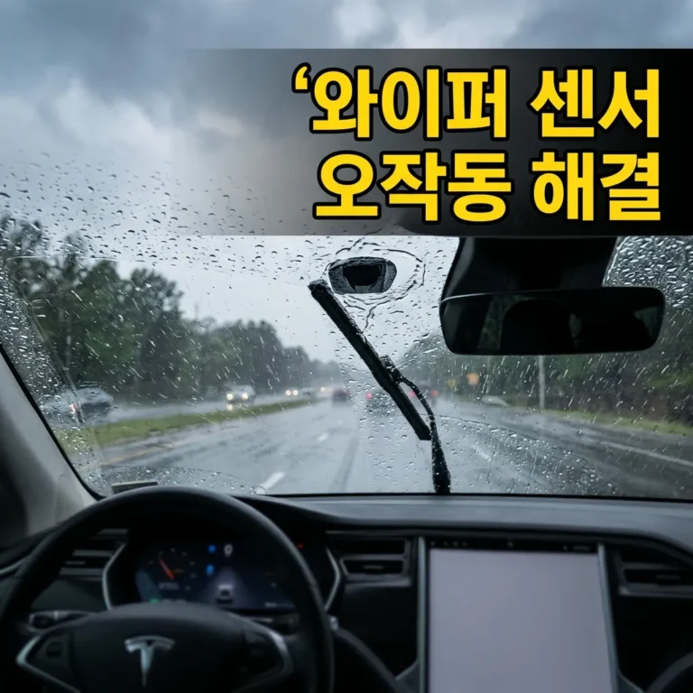 테슬라 모델Y 오토와이퍼 미친듯이 작동? 6년 묵은 결함 5분 해결법