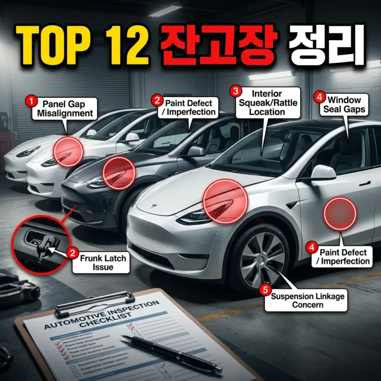 테슬라 모델Y 잔고장 TOP 12 연식별 정리, 사기 전 꼭 봐야 할 진짜 결함 리스트