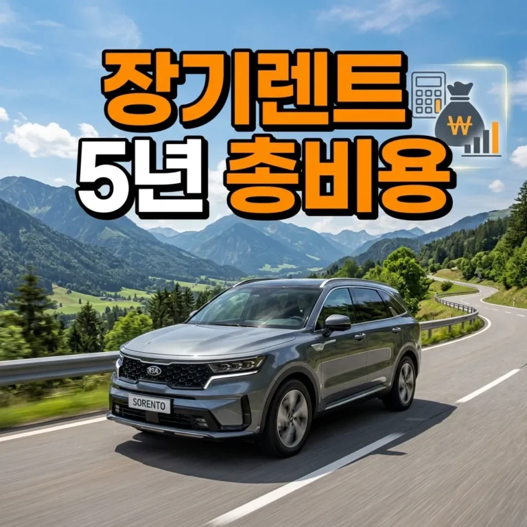 쏘렌토 장기렌트 5년 총비용, 구매·리스와 얼마나 차이 날까? (2026년 실측 비교)