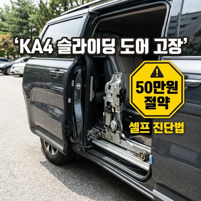 카니발 KA4 슬라이딩 도어 고장 증상 5가지, 50만원 아끼는 셀프 진단법