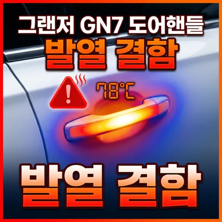 그랜저 GN7 도어핸들 발열, 무상수리 대상 차량 6가지 자가진단법