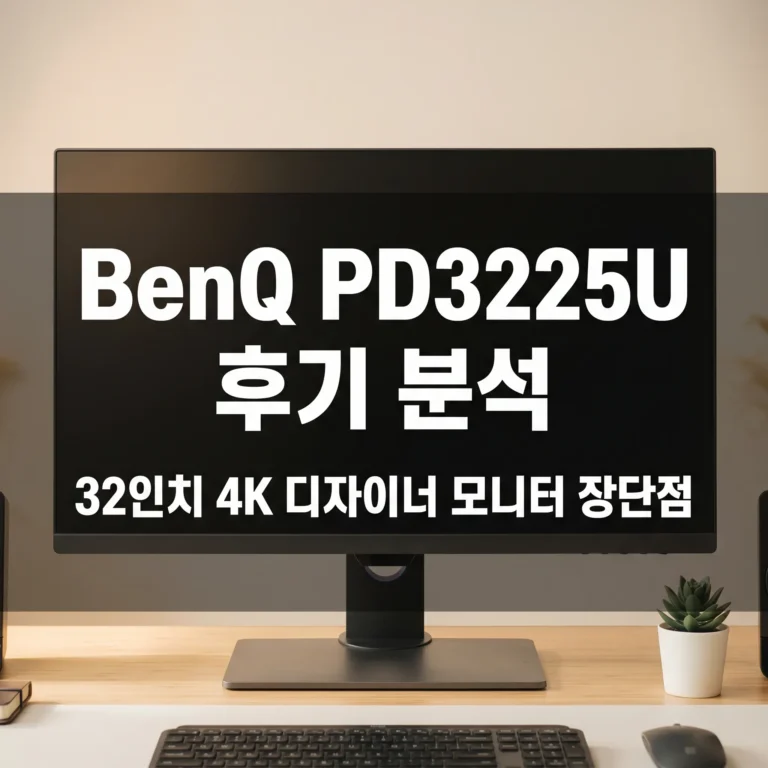 BenQ PD3225U 후기 분석, 32인치 4K 디자이너 모니터 장단점 총정리
