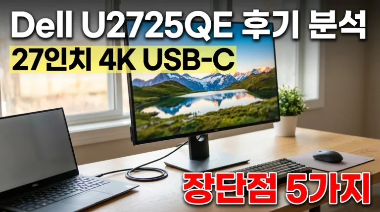 Dell U2725QE 델 후기 분석, 27인치 4K USB-C 모니터 장단점 5가지