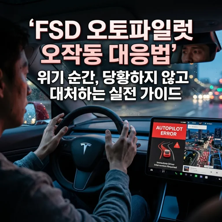 테슬라 모델Y FSD 오토파일럿 오작동 5가지 증상과 즉시 대응법 (2026년 최신)