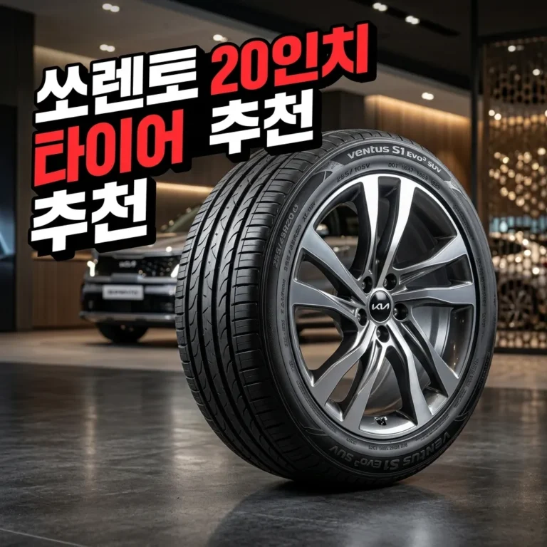 쏘렌토 20인치 타이어 추천 TOP 5|255/45R20 가격·승차감·수명 완벽 비교
